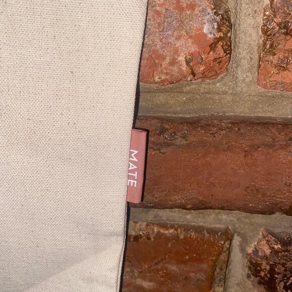 New Mate The Label Beige Organic Cotton Makin' Moves Teal Green Tote Bag Women's - Picture 6 of 7